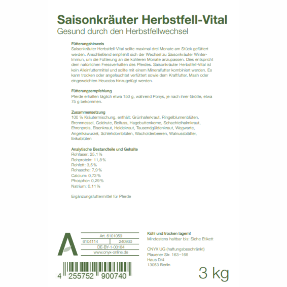 Saisonkräuter Herbstfell-Vital